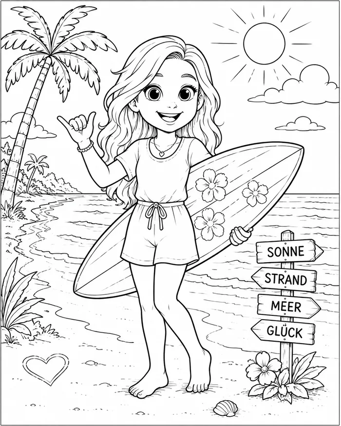 Ausmalbild: Bea Malbuch Seite 3