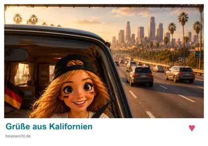 Postkarte: Grüße aus Kalifornien
