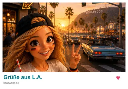 Postkarte: Grüße aus L.A.
