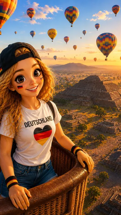 Handy-Hintergrund: Heißluftballons über Mexiko