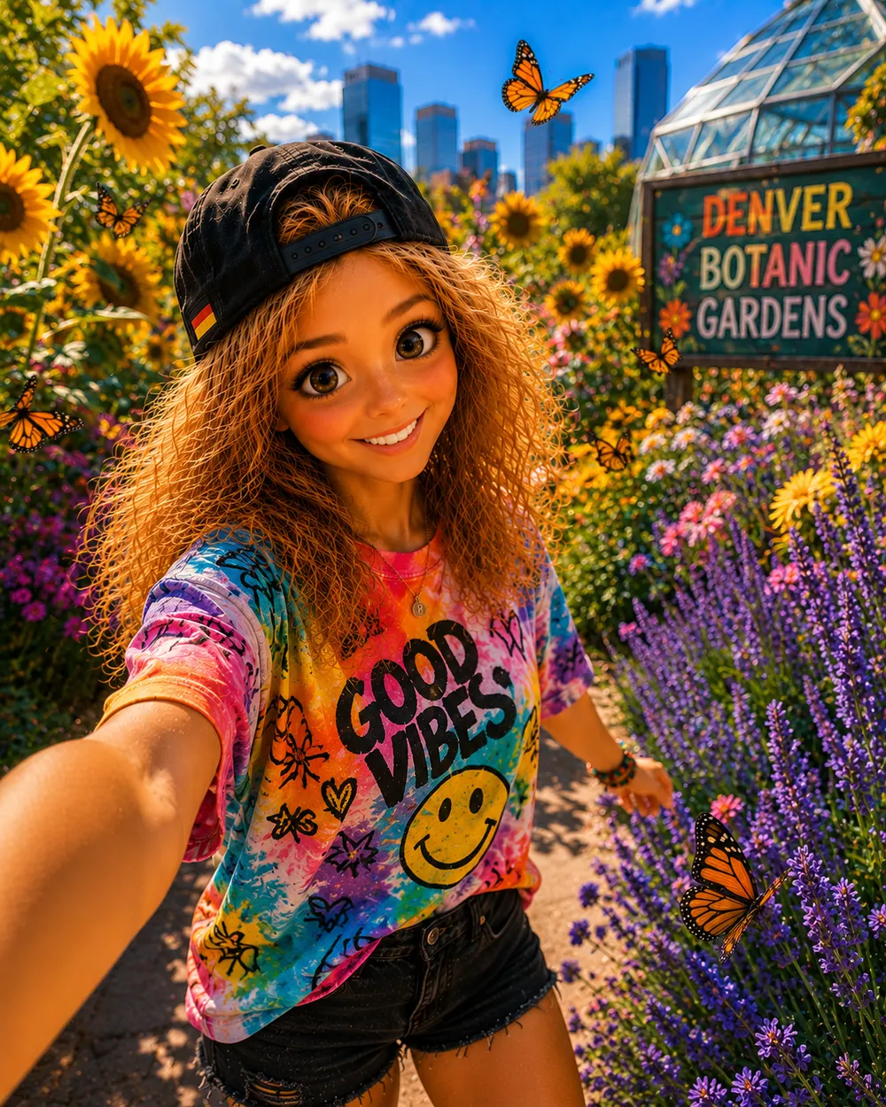 Bea in den Denver Botanic Gardens