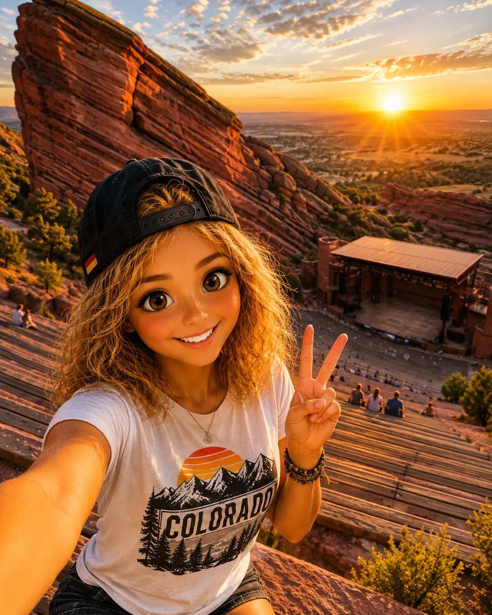 Bea bei den Red Rocks in Colorado