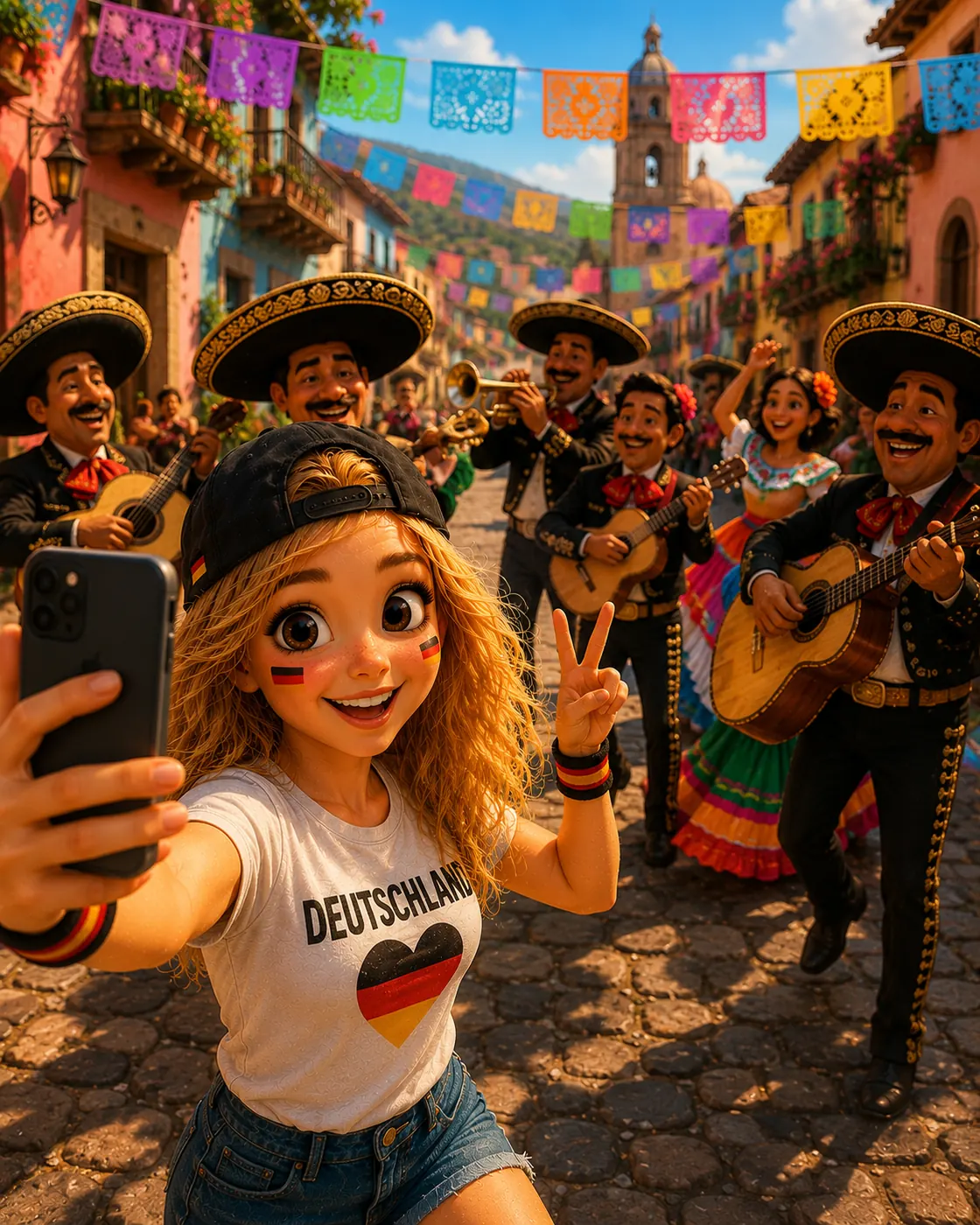 Bea beim Mariachi-Fest in Mexiko