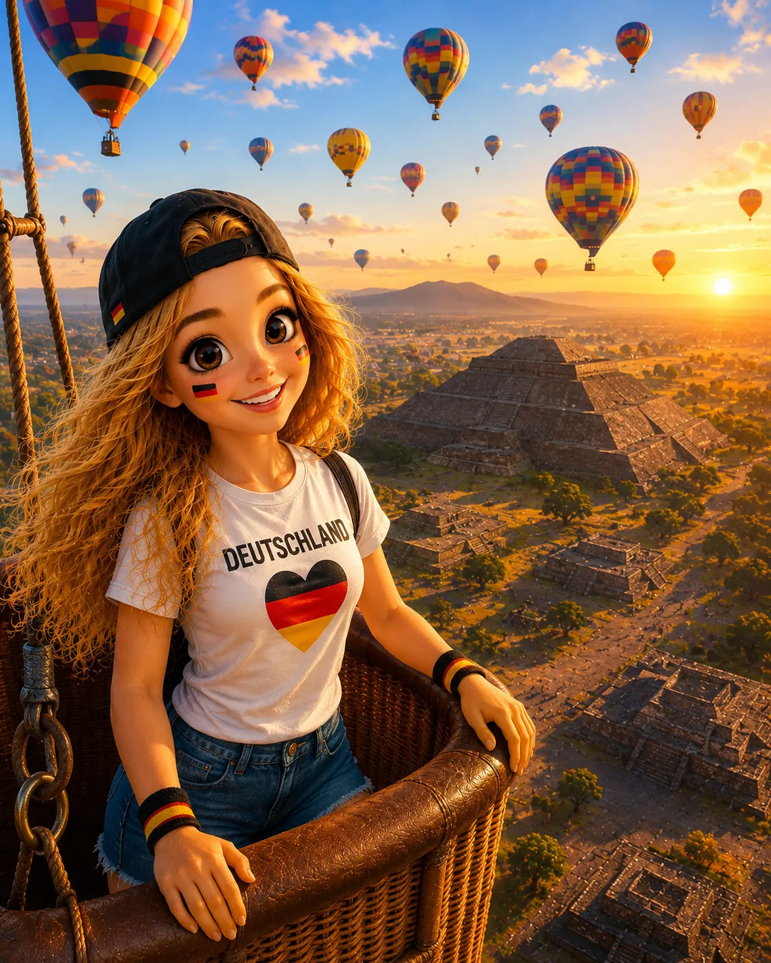 Heißluftballons über Mexiko